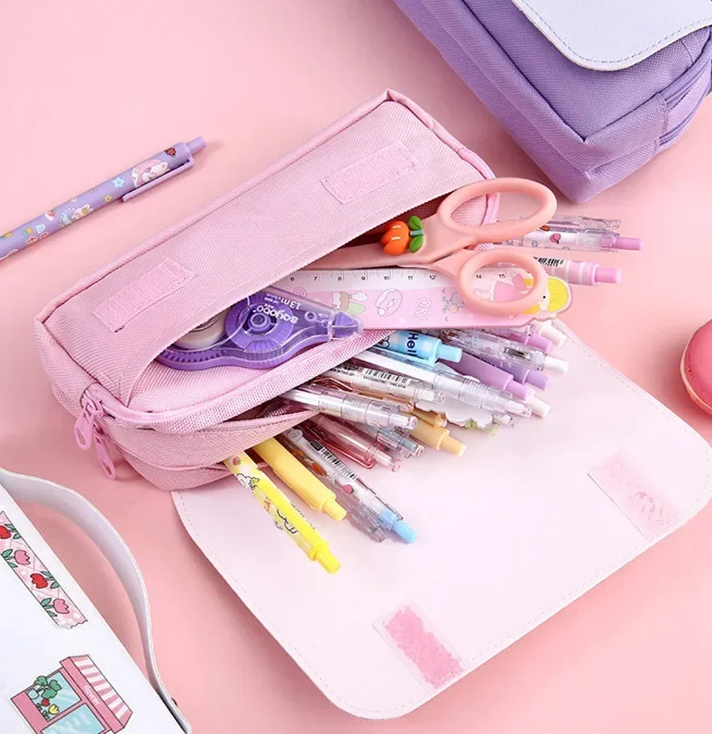 Anime Lycoris Recoil Cosplay Pencil Bag Oxford Cloth PU Leather Flip Pen Bag Back To School Supplies Kawaii Pencil Pouch image 6
