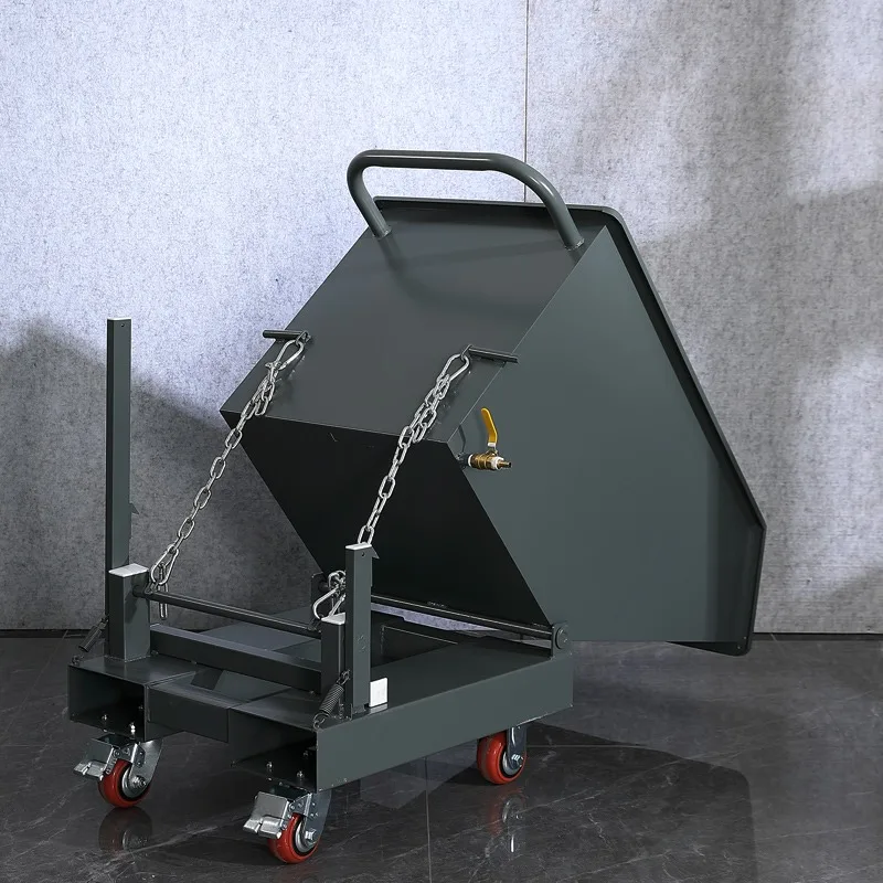 Self Dumping Hopper Forklift Attachment 2-5 Cubic Yard Stackable Tipping Bin For Scrap Waste Recycling Industrial Use