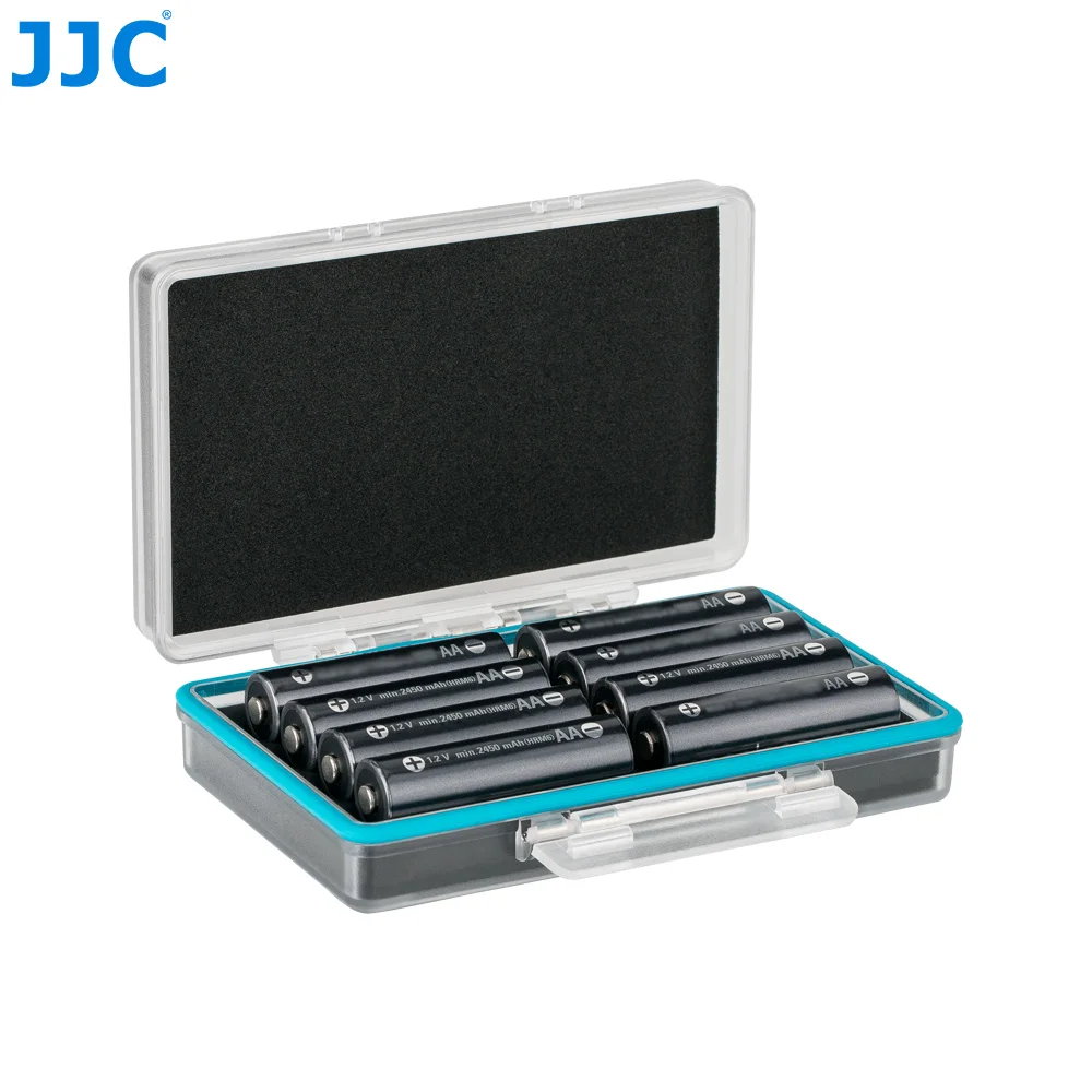 8 gniazd jc etui na baterie AA wodoodporne, odporne na wstrząsy pudełko na baterie do 8 x AA 14500 Battery AA Organizer Case