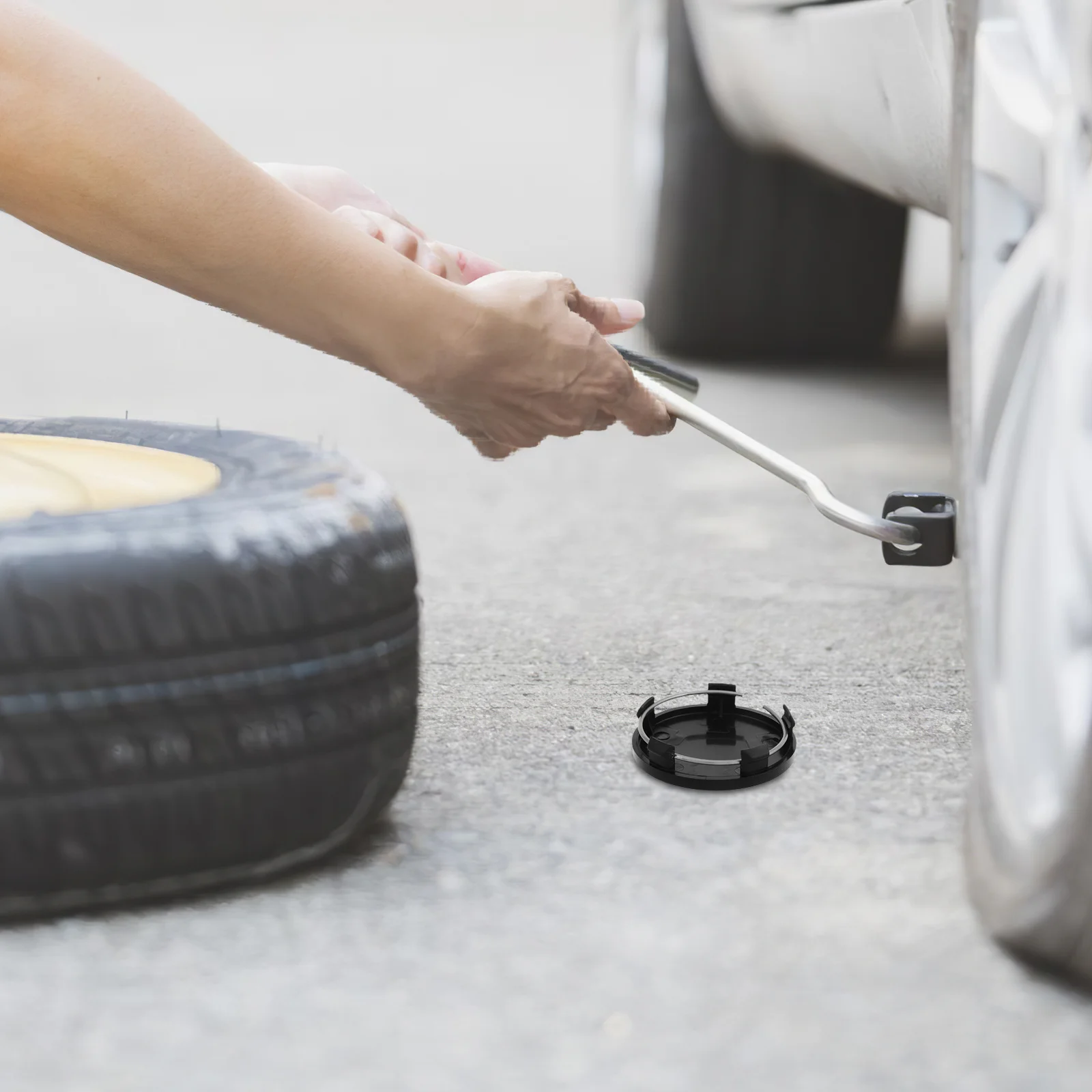 

4Pcs 60mm 56mm Universal Wheel Center Hub Caps Sleek Polished Look Easy to Fit Durable Hubcap Replacement for Various Vehicles