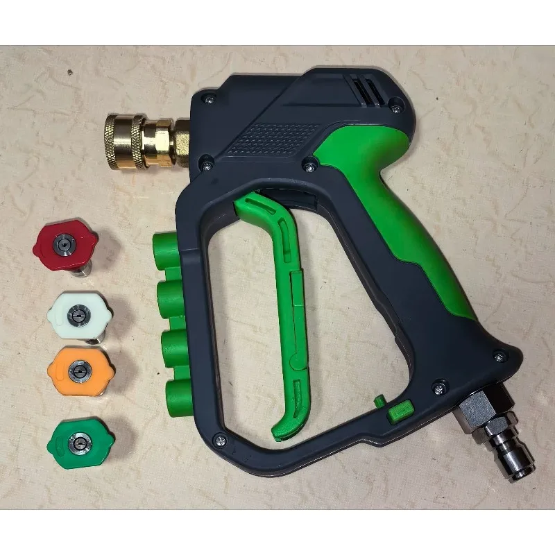 High Pressure Car Wash Gun Anti-tangle Design Short Gun Car Cleaning Kit Car Home Garden Washing Multi-interface Compatible Tool
