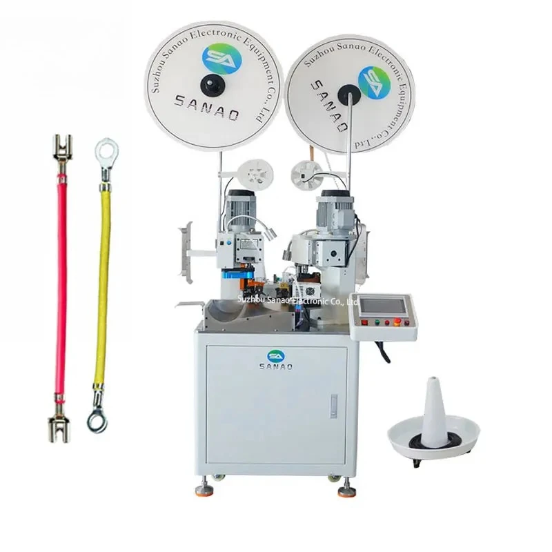 Single Wire Cable Manufacturing Equipment Double-Ended Full Automatic Wire Cutting Stripping Terminal Crimping Machine