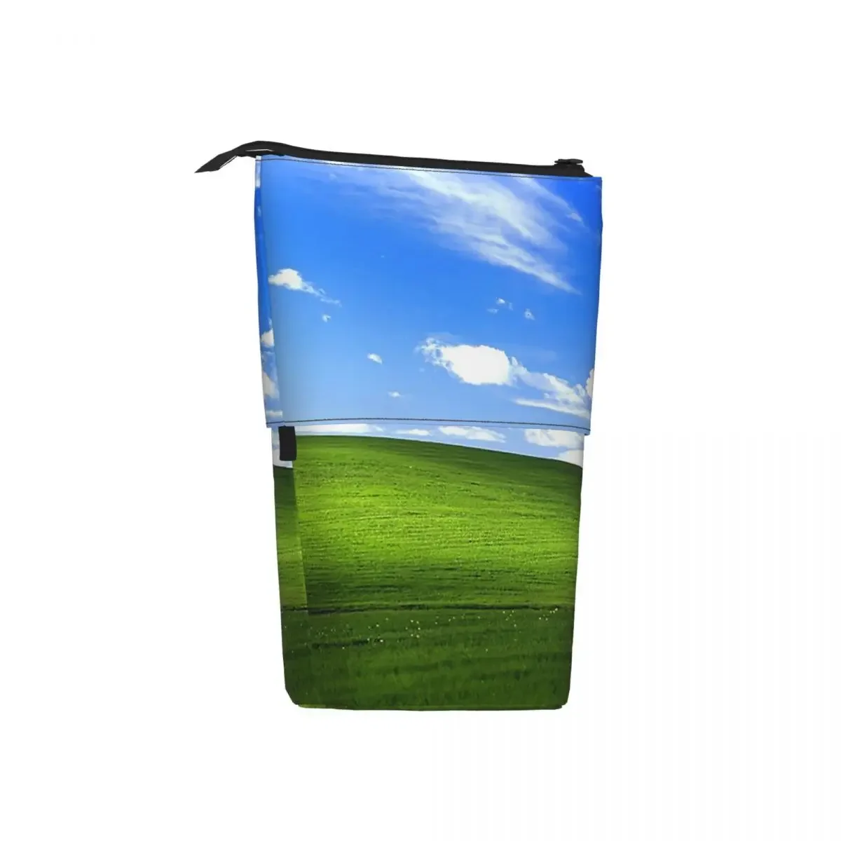 Windows XP Wallpaper Reversible Pencil Cases Pen Holder Storage Large Storage Pen Box Pencil Bag for Studen School