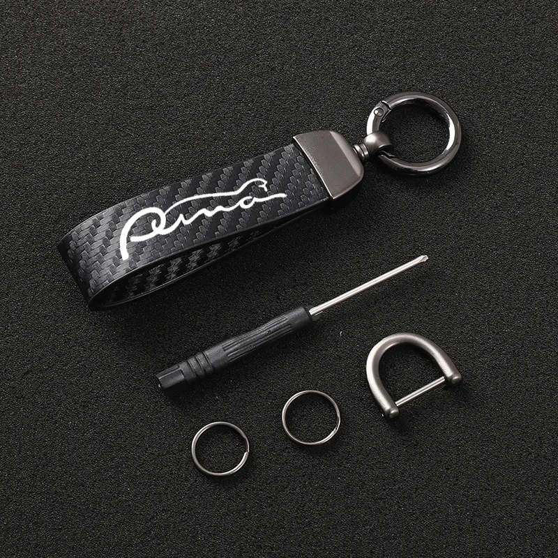 High-Grade Leather Motorcycle keychain Horseshoe Buckle Jewelry for Ford Puma St 2022 Performance Stline X Car Accessories