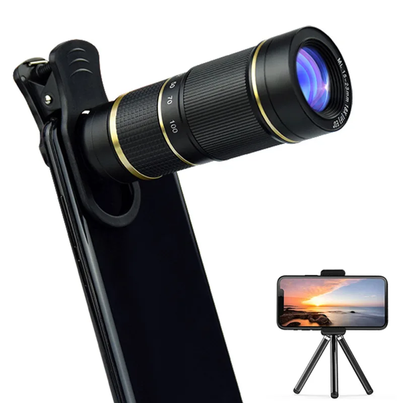 New 18x Metal High Magnification Entertainment Field Telephoto High Definition Adjustable Zoom Lens Travel Camping