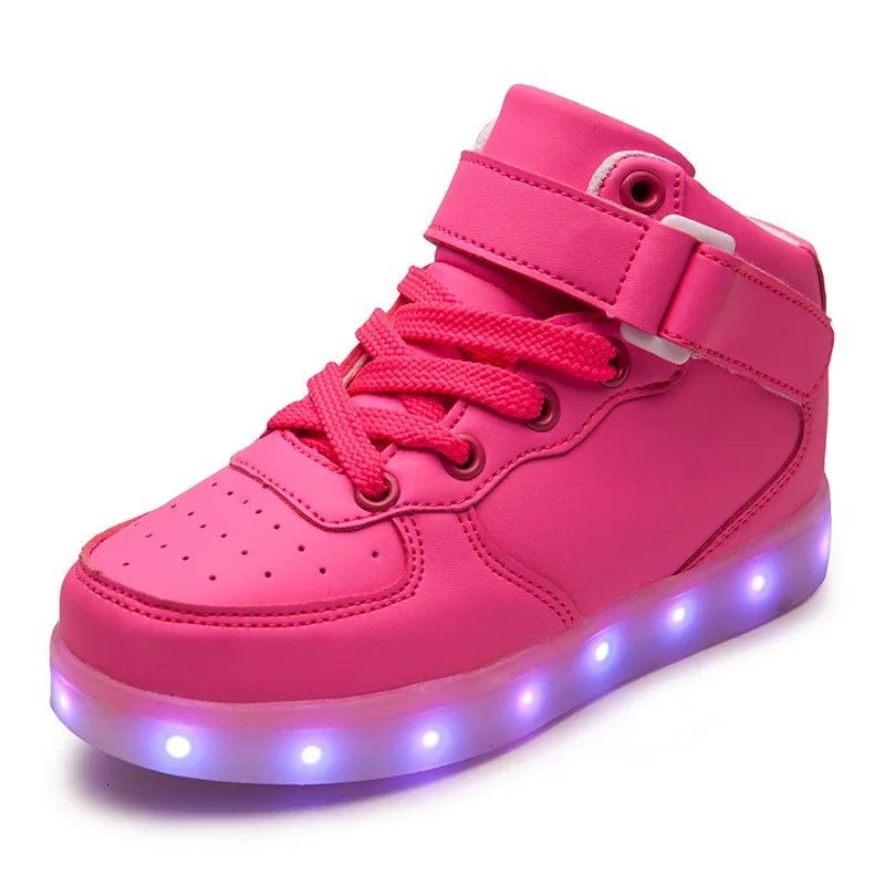 USB Charger Light Up Kids Shoes Size 25-46 Boys Girls Luminous Sneakers