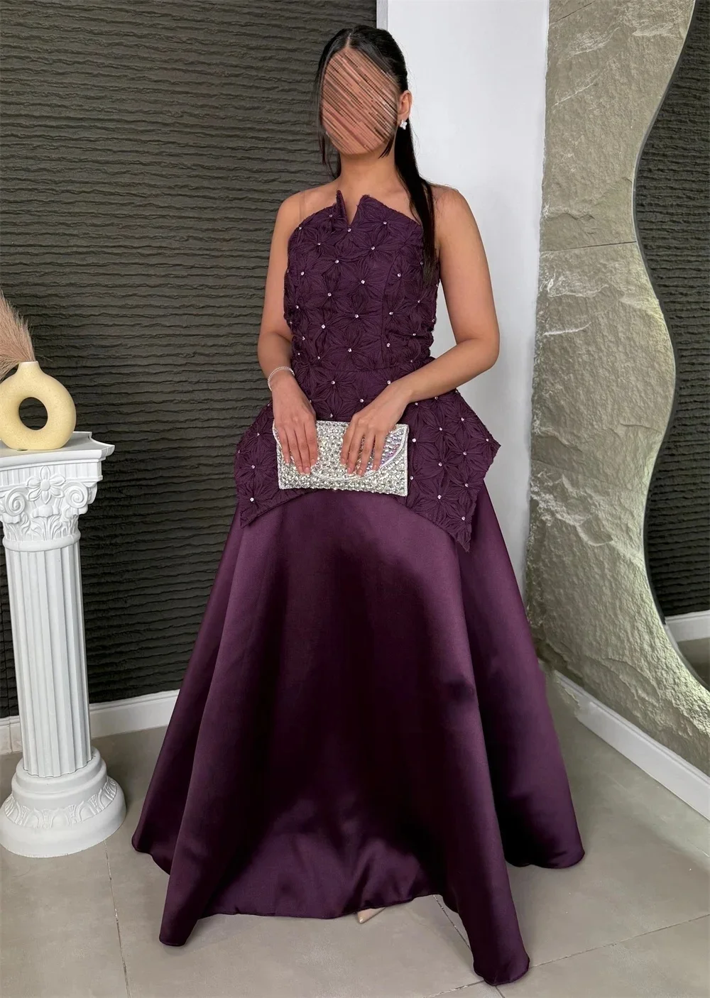 

Формальное фиолетовое длинное платье с бисером на заказ Вечерние платья для выпускного вечера Пастерли унисекс Джерси Ретро Дубай Саудовская Аравия по индивидуальному заказу