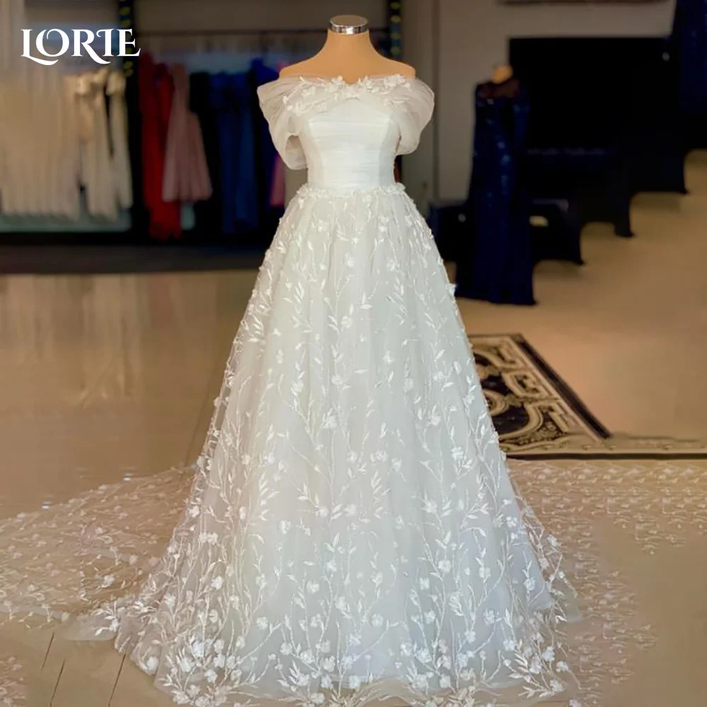 LORIE Leaf Mermaid Wedding Dresses Solid Satin Strapless Ribbon Sweep Train Bridal Gowns Vintage Customed Bride Dress Bride Gown