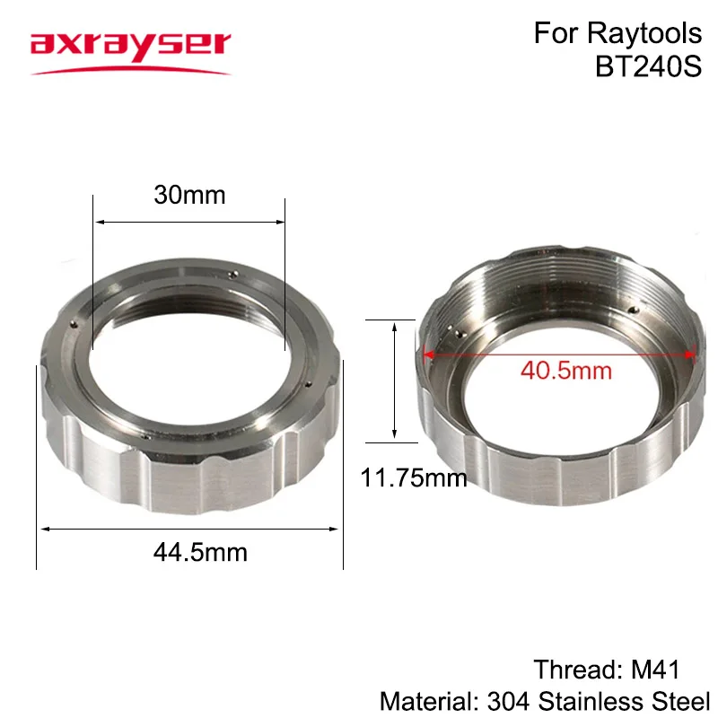 Imagem -03 - Raytools Aperte o Anel de Travamento Cerâmica Titular Cabeça Laser Patrs 304 Aço Inoxidável para Bt240 s Bm109 Bm111 Fibra Máquina Corte