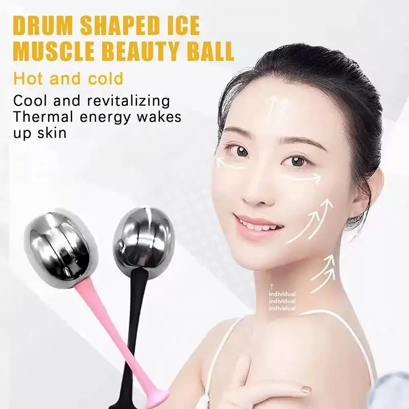 1/2Pcs Stainless Steel Facial Cooling Ice Globes Cryo Massage Tools for Facial Spa Skin Care Gift for Women