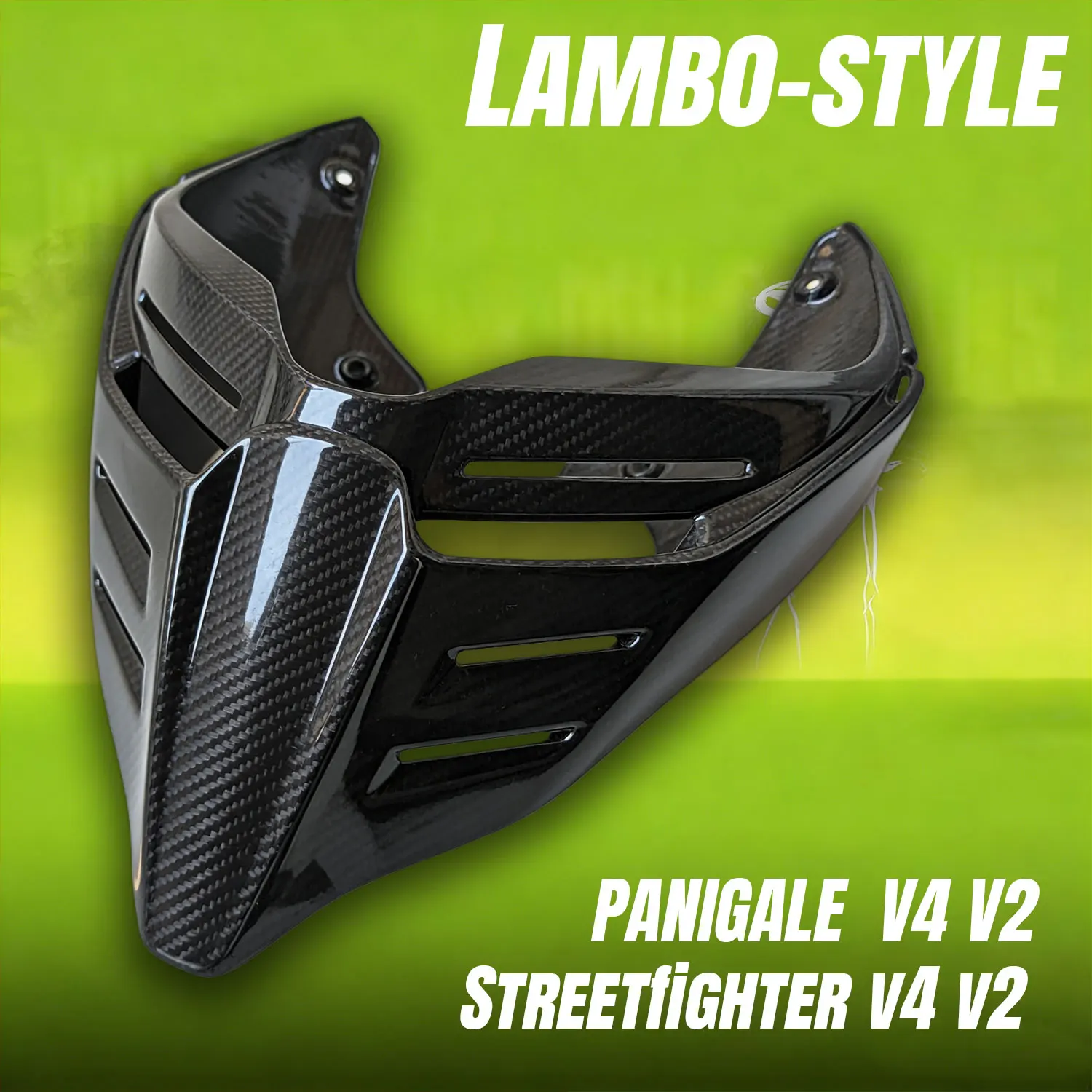 Lambo-Style Real Carbon fiber SEAT COVER For Ducati Panigale Streetfighter V4 V2