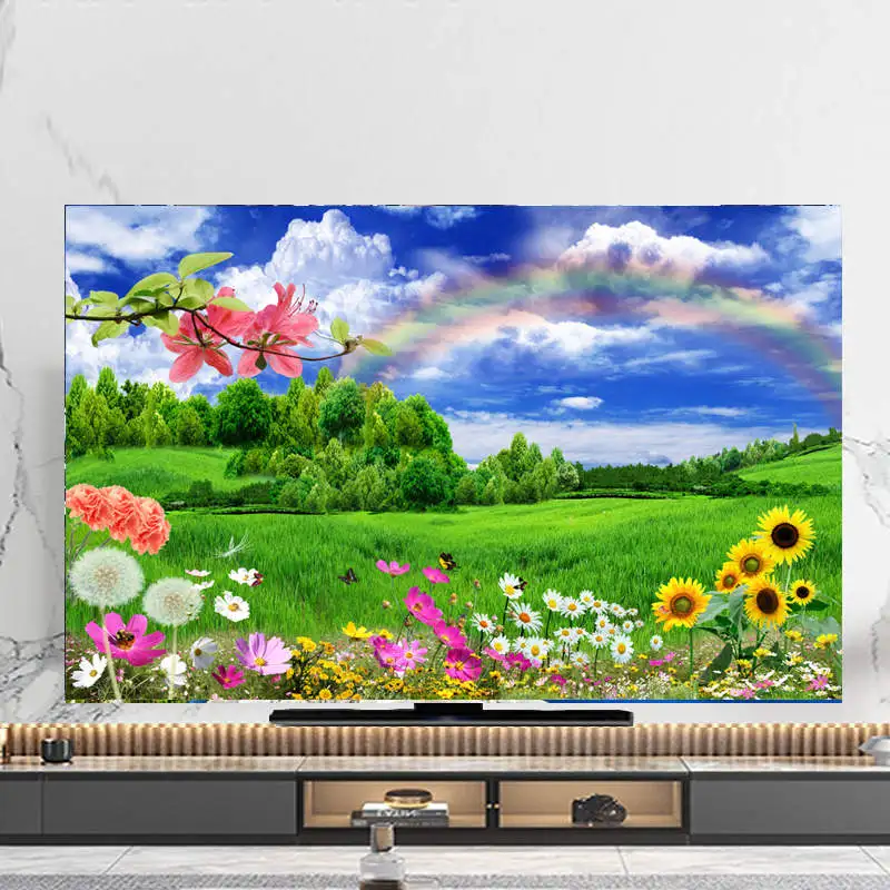 GoodTop TV Cover Dust Cover Cover Towel 43 Inch 55 Inch 50 Inch 65 Inch Hanging LCD Cover Multi-size Universal Decoration