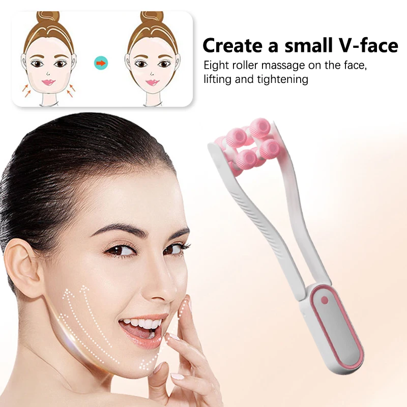 

Face Lifting Artifact Lifting And Tightening Roller Facial Massager Face Slimming Double Chin Removal V Line Lift Belt Skincare