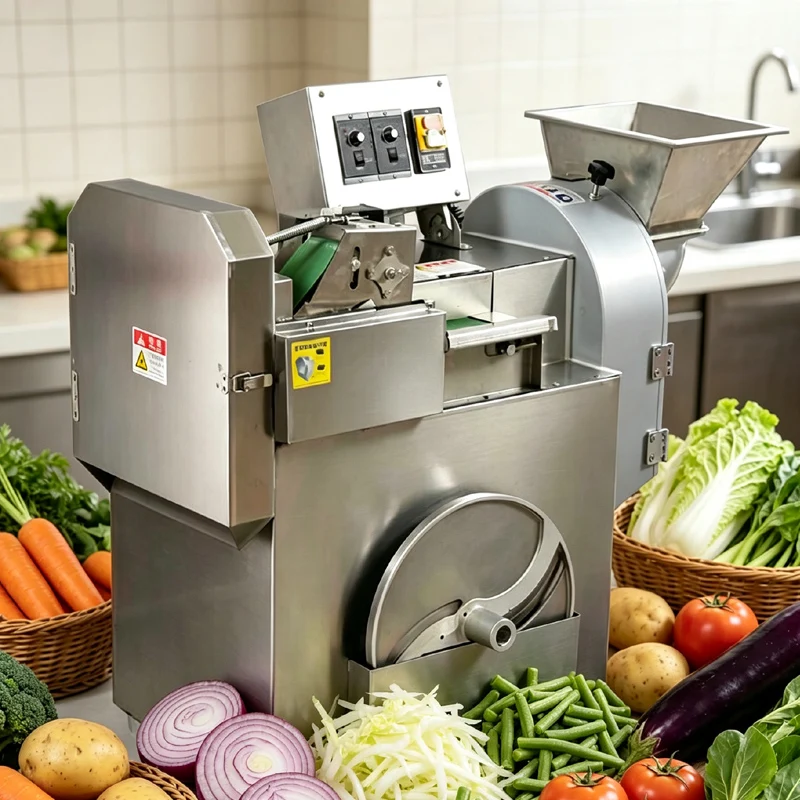 High Efficiency Commercial Vegetable Cutting Machine Fit Restaurant Canteen High Output Slice Shred Dice Segment Tool Vegetable