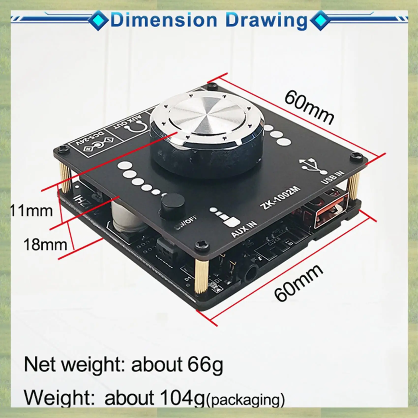 N15R-2X ZK1002M Bluetooth 5.0 AUX USB อินพุตเสียงเอาต์พุตเครื่องขยายเสียงเครื่องขยายเสียงโมดูล 100Wx2