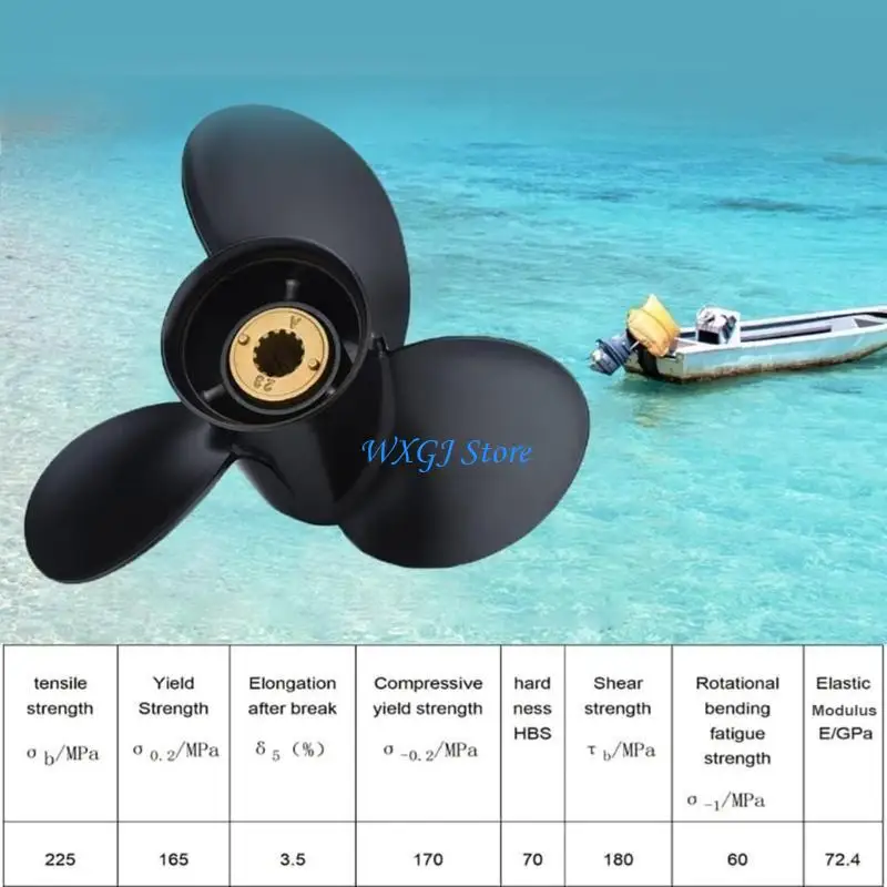 37JE 3Blade Propeller for 25HP 30HP 35HP 40HP 45HP 48HP 50HP 55HP 60HP 70HP Engines 48-816704A45, 13 Tooth Splines
