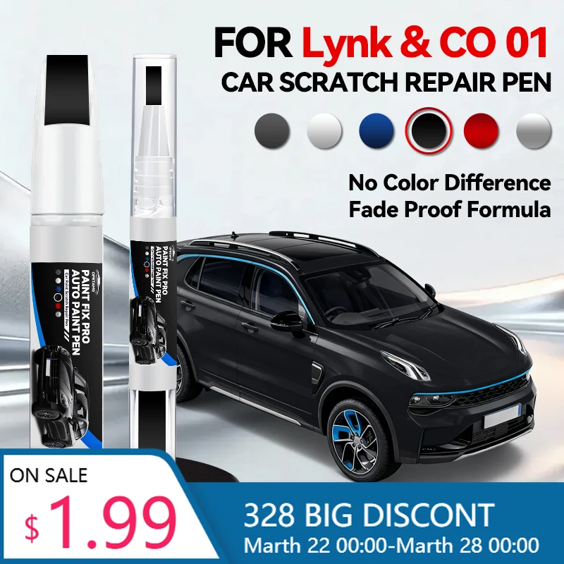 

Для Geely Lynk & CO 01 02 2017-2025 M1 C2X: Карандаш для подкраски, средство для удаления царапин, аксессуары для авто DIY, черный, белый, фиолетовый, красный