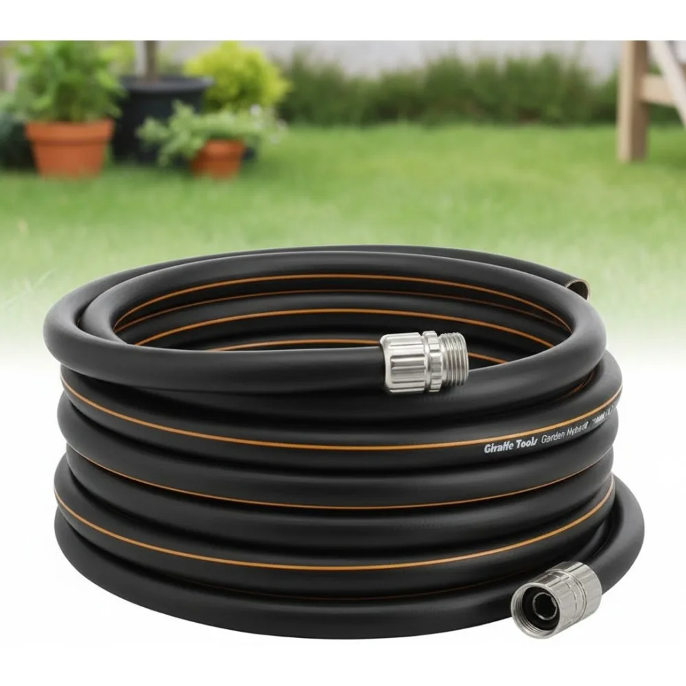 

30ft Heavy Duty Flexible Garden Hose No Kink Leakproof All Weather Water Hose for Lawn Yard Car Wash