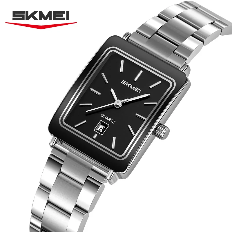 SKMEI 2566 Elegant Luxury Women's Quartz Watch Waterproof Calendar Gold Silver Steel Strip Business Women's Watch Montre Femme