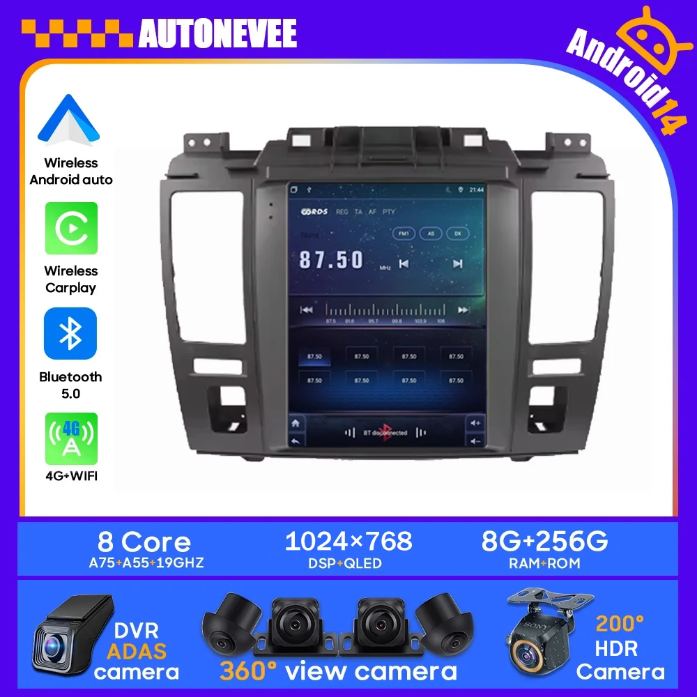 

Car Radio 9.7 Inch For Nissan Tiida C11 2004 - 2013 GPS Navigation Android Auto Screen Carplay 4G Wifi NO 2din Multimedia Player