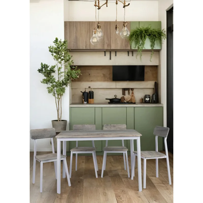 

Modern Dining Table Set For 4 People Grey And White Suitable For Family Restaurants Restaurants Shopping Malls Coffee Shops