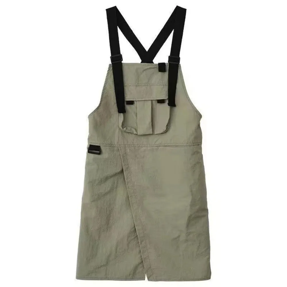 Tablier de service confortable style gilet, imperméable, à bretelles croisées, réglable, pour serveurs, salons de manucure et cafés