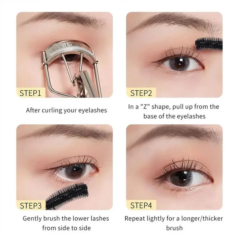 Mascara Impermeabile Volume Extra Lunga Durata Hyper-Curl Allungamento Ciglia Ciglia Non-sbavature Mascara Nero Cosmetico Coreano