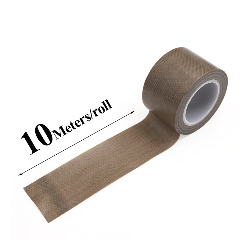 5 8 10 13 20 30 50x 0.13/0.18mm Adhesive Cloth Insulated Vacuum Seal Machine High Temperature Resistant Electric PTFE Tape 10m