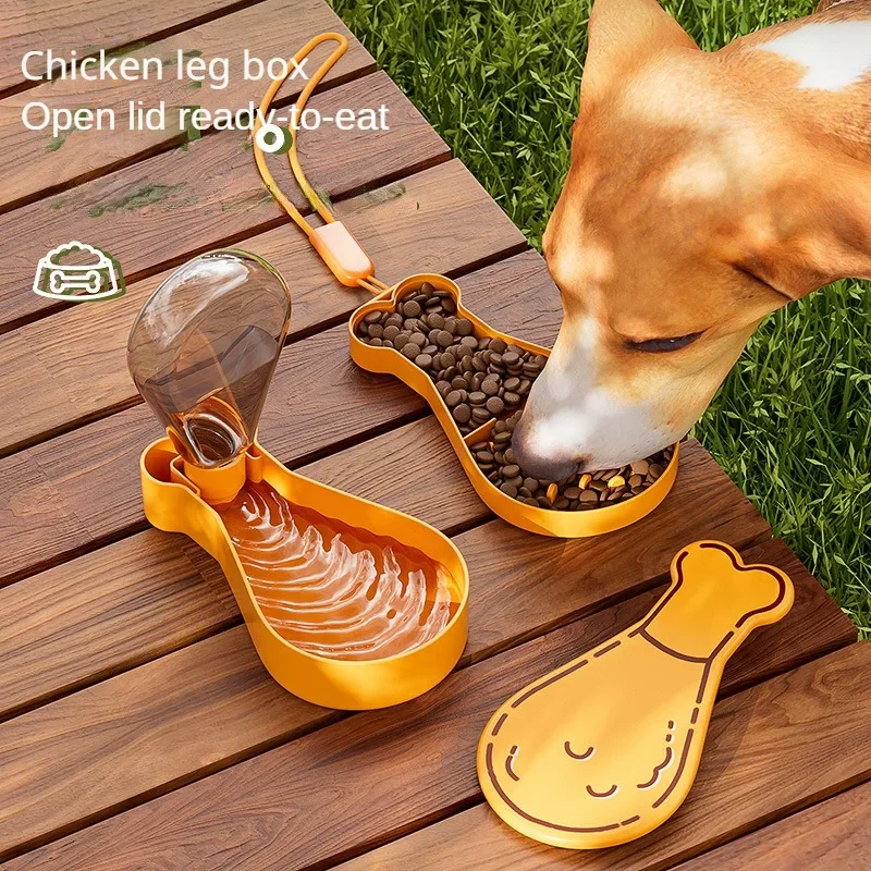 2 in1 Pet Outdoor Portable Bottle feeding and water Dog feeder forniture per l\'irrigazione water drinker cat Water fountain