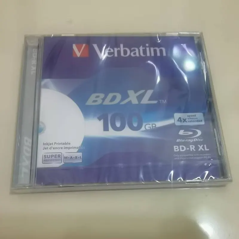 Blu Ray Disc 100GB Bluray Disc BDR BD-RL XL BDXL 100G 4X Speed Inkjet Printable 1piece
