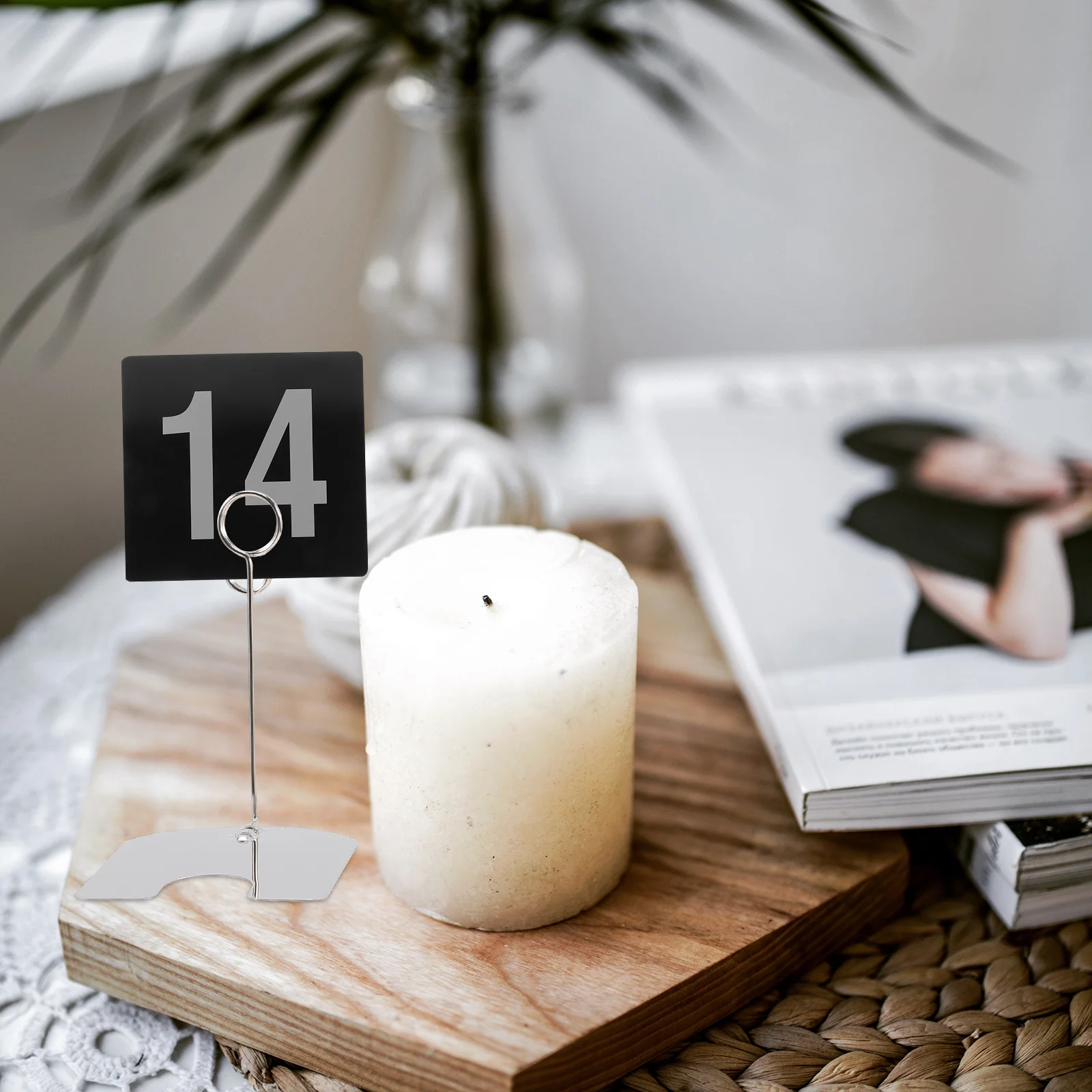 

25pcs Black Signs Pvc Chair Reserved Signs For Wedding Party Table Numbers 1-25 Reusable Plastic Numbered Table