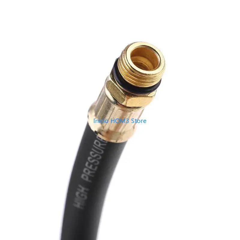 A5YD Car Tire Inflator Rubber Air Hose Clip On Air for Valve Tool Compressor Air Expansion Hose Tire for Valve Fine-Grained A
