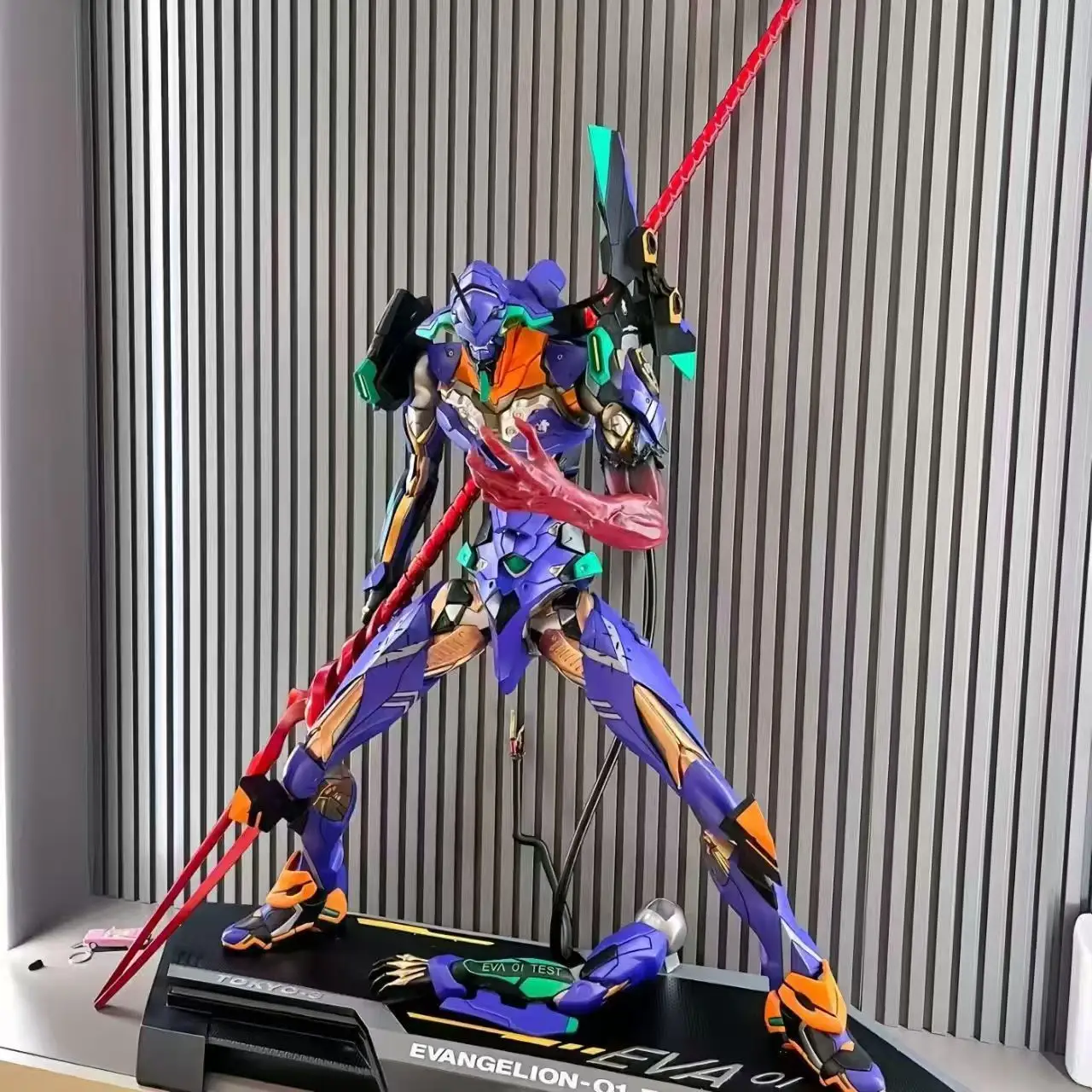Estatua de figura de acción de 30cm, modelo EVANGELION 01, colección de modo de batalla, decoración, juguete para regalo de cumpleaños