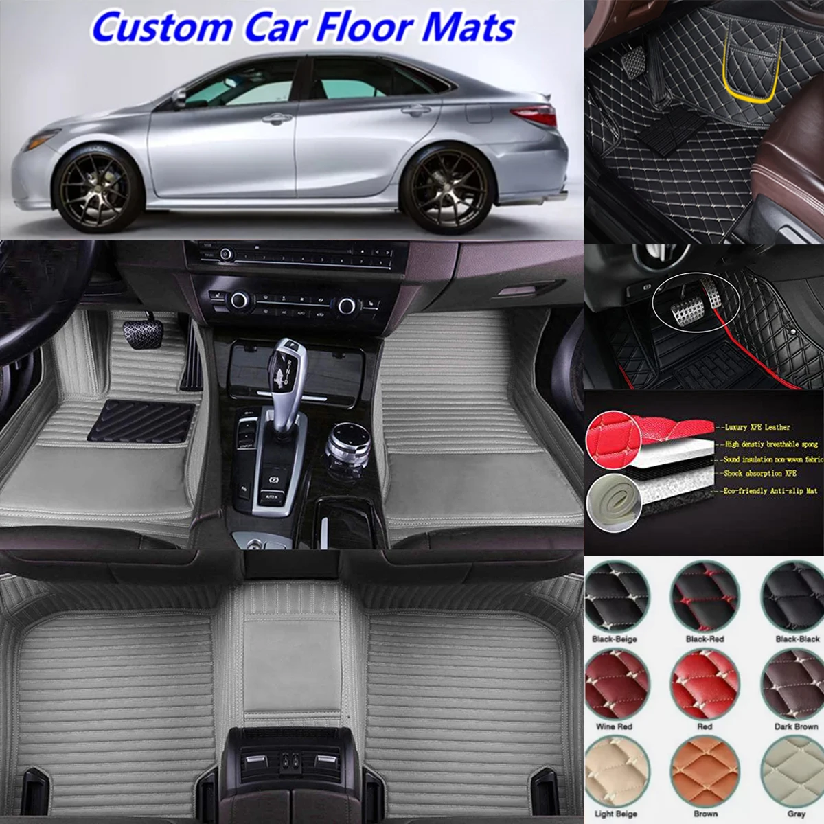 3D PU-leather Waterproof Custom Car Floor Mats For BMW 1er Hatchback E81 E87 2004-2011 116-135 Coche Accessorie Floor Liners
