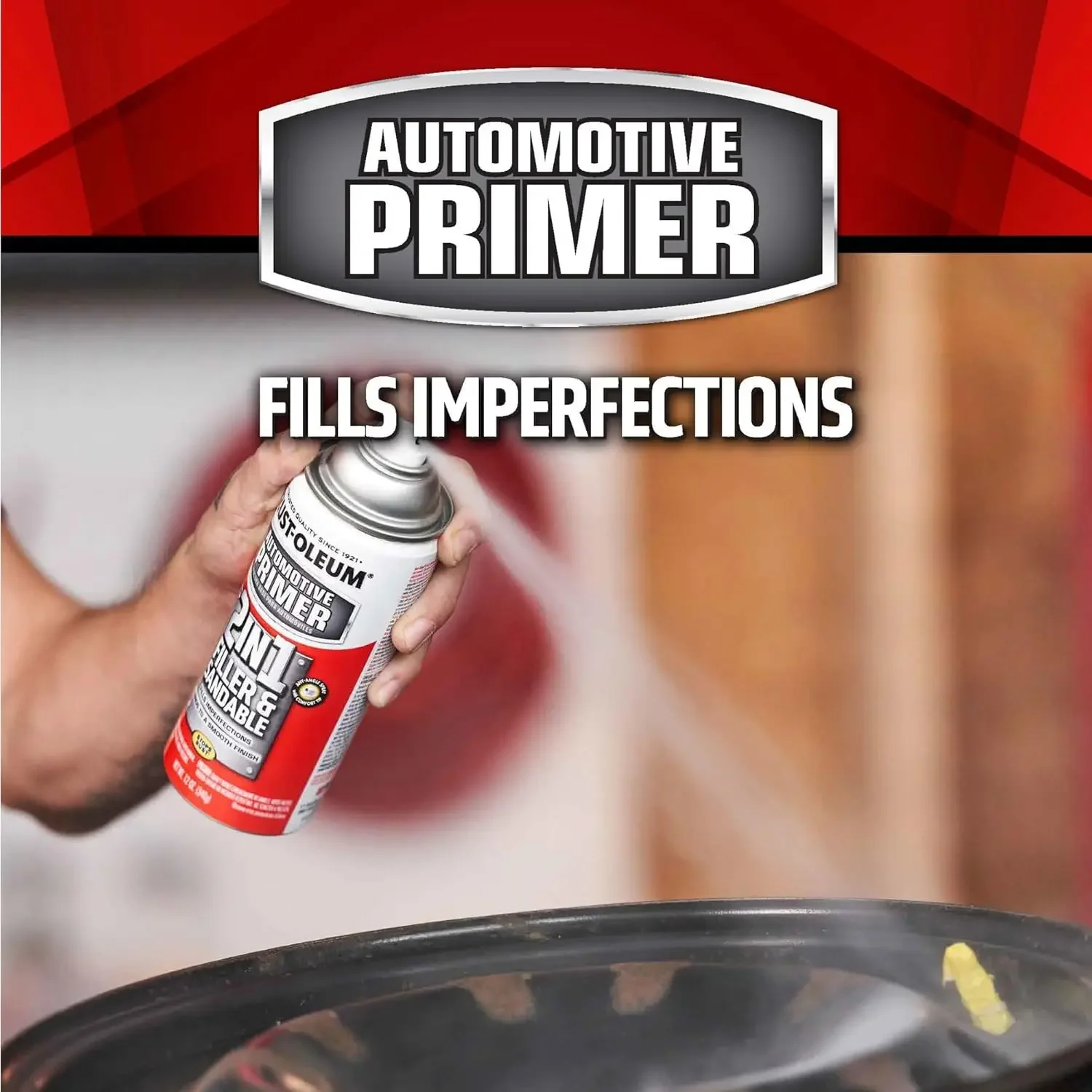 2-in-1 Rust Inhibitor Primer Spray - 12 oz Formula for Automotive Repair and DIY Metal Surface Protection