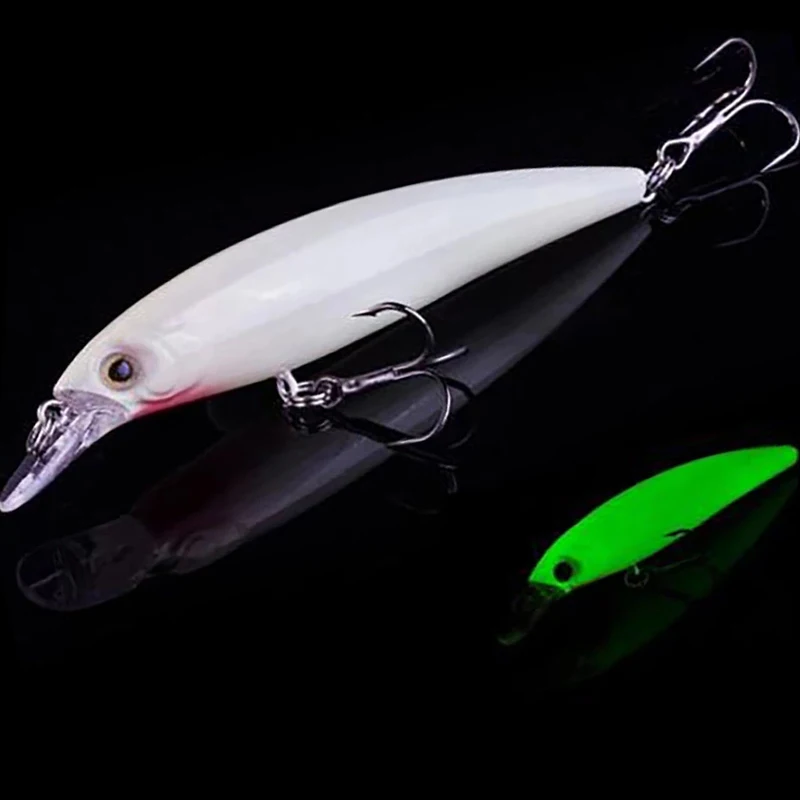 1PCS Fishing Lure Luminous Minnow Lures Hard Bait Pesca 14G/13.1G Fishing Tackle isca artificial Quality Hook Swimbait