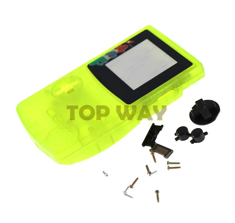 5ชุดพิเศษ Edition กรณีส่องสว่างชุดเชลล์กรณีเปลี่ยนฝาครอบสำหรับ Gameboy สีสำหรับ GBC กับปุ่ม