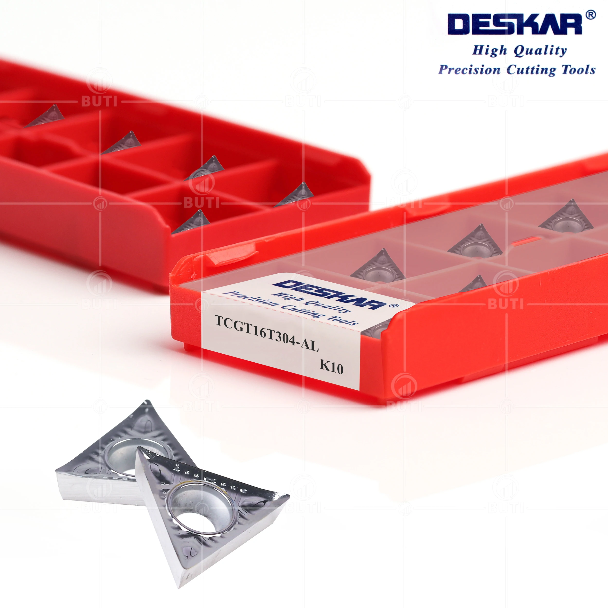 Deskarar-Herramienta de torneado de aluminio 100% Original TCGT090202 AL TCGT090204 TCGT110204 TCGT110202 TCGT16T302 TCGT16T304 CNC, inserto de torno