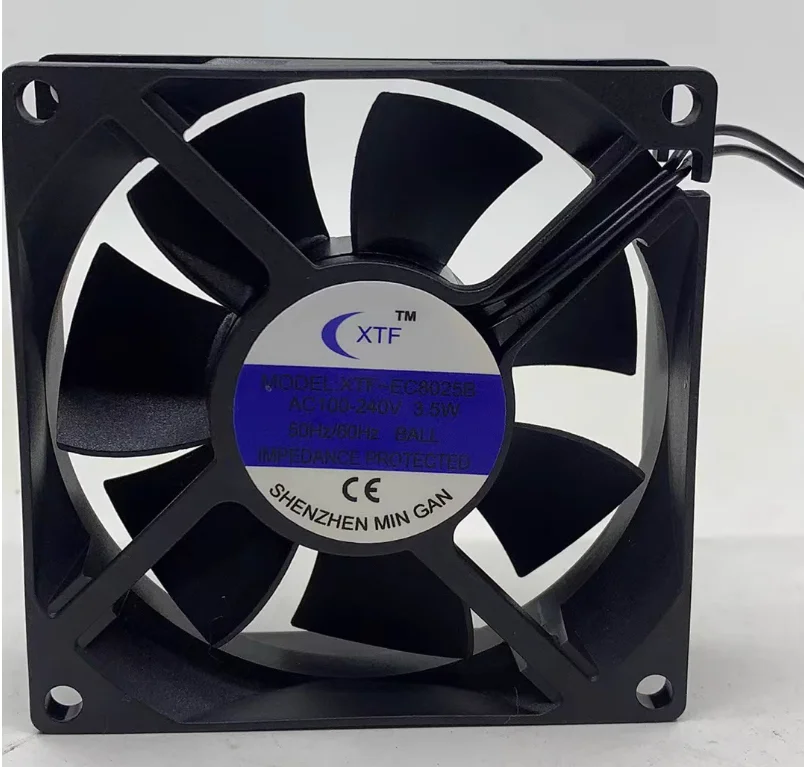 

XTF-EC8025B AC 100-240 В 3,5 Вт 80x80x25 мм 2-проводной охлаждающий вентилятор