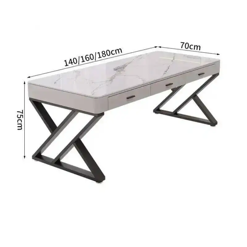 Multifuncional estudo mesa do computador luz de luxo moderno rock board mesa escritório nordic simples único chefe mesa para móveis escritório