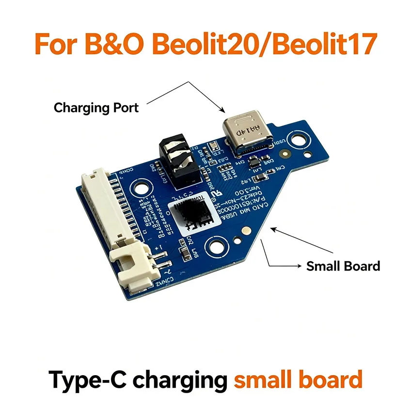 Brand New Type‑C & AUX Charging Small Board Assembly For B&O Beolit20 Beolit17 Speaker Replacement Spare Part connector