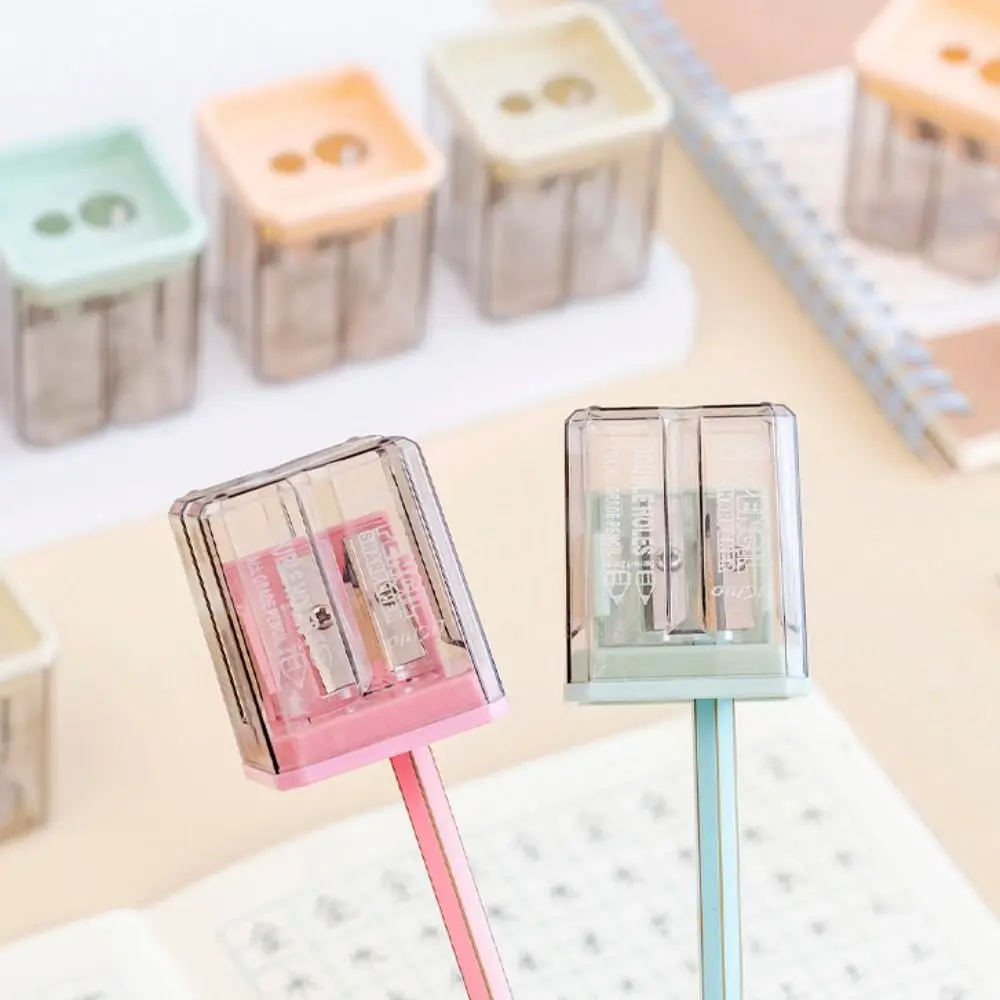 Creative Cartoon Morandi Color Pencil Sharpener Geometric Shape Assembly Pencil Sharpener Office Solid Pencil Sharpener Gift