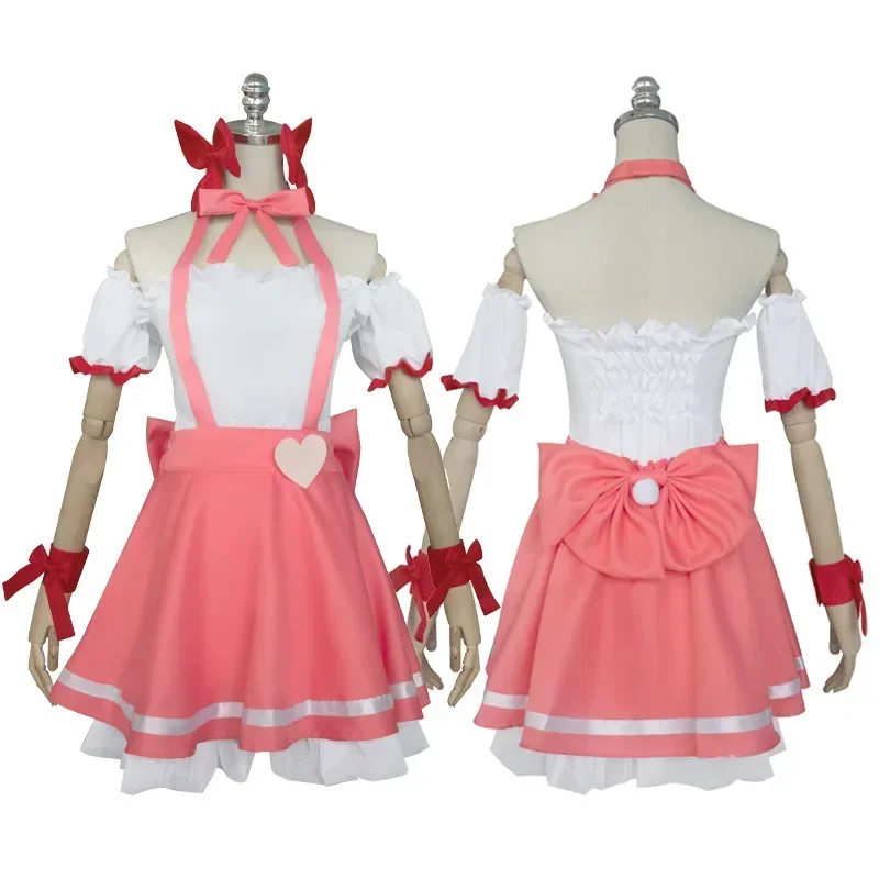 

Новинка 2024 года, аниме 《Di Gi Charat》Косплей Usada Hikaru Pink Maid, двумерный костюм на Хэллоуин, Рождество, карнавальный костюм