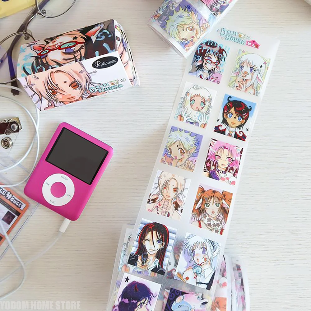 35Cm Vintage Celluloid Cartoon Anime Girl Head Washi Tape Stickers Art Designer Hand‑Drawn For Scrapbooking Diy Craft Supplies - view 5
