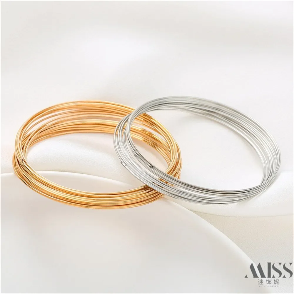 

14K Nickel-free Steel Wire Memory Steel Wire DIY Jewelry Accessories Light Gold Bracelet Ring White Gold Collar Ring Ring