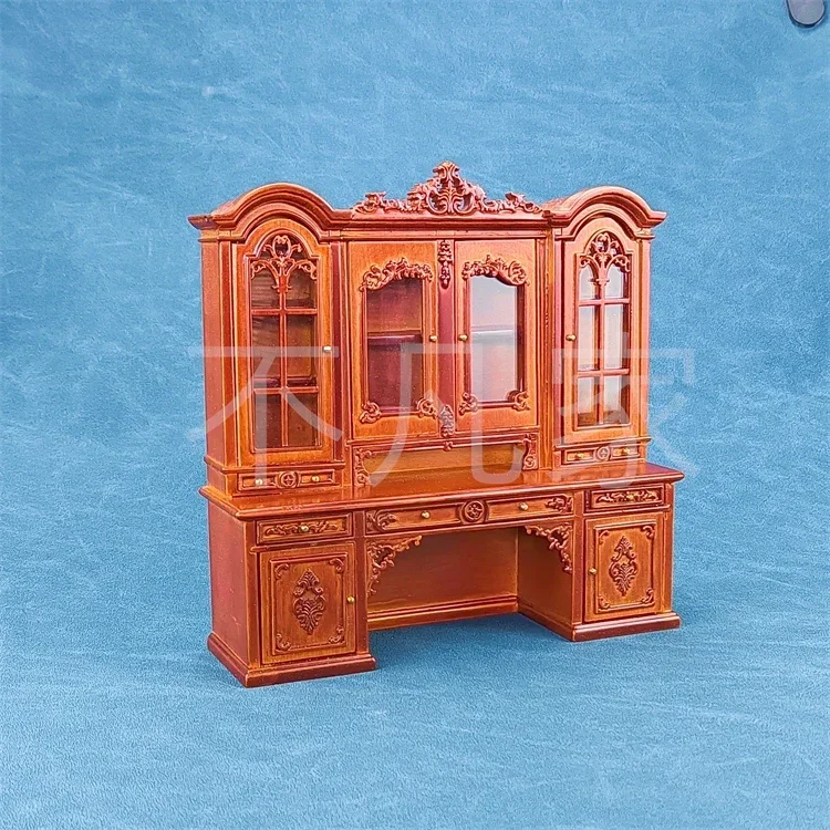 Dollhouse Miniature Handmade Móveis, Mini Carpintaria, Gabinete, Cadeira, Mesa, Cena Artesanal, Bjd Boneca, 1:12, Modelo Vintage