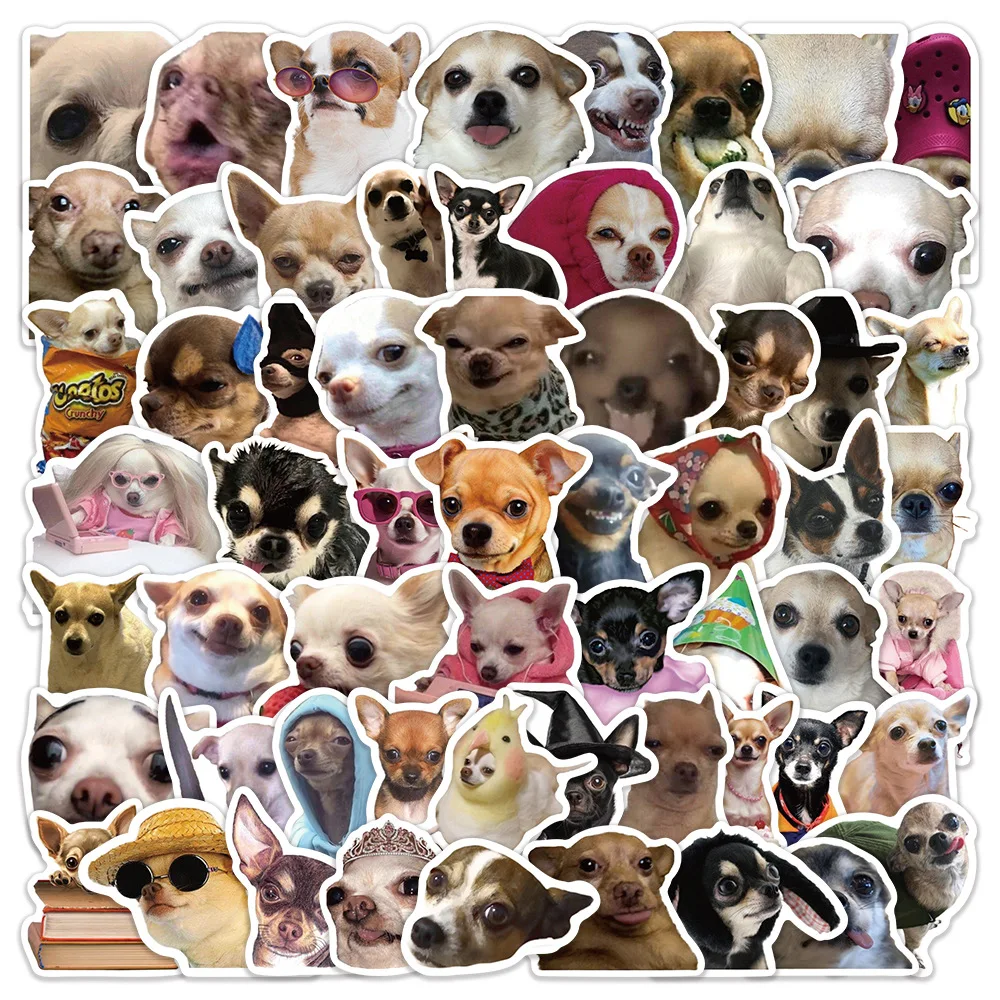10/60PCS Chihuahua Cartoon Niedlichen Tier DIY Dekorative iPad Skateboard Gepäck Wasserdichte Aufkleber Spielzeug Geschenke