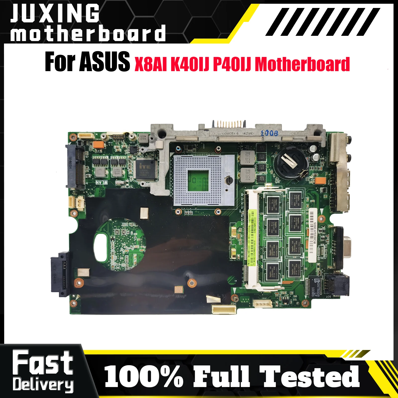 

Материнская плата для ноутбука K40IJ для ASUS K40ID K40IN X8AI K40I K40IJ K40IE, материнская плата для ноутбука, 100% тестирование, ОК, быстрая доставка, высокое качество
