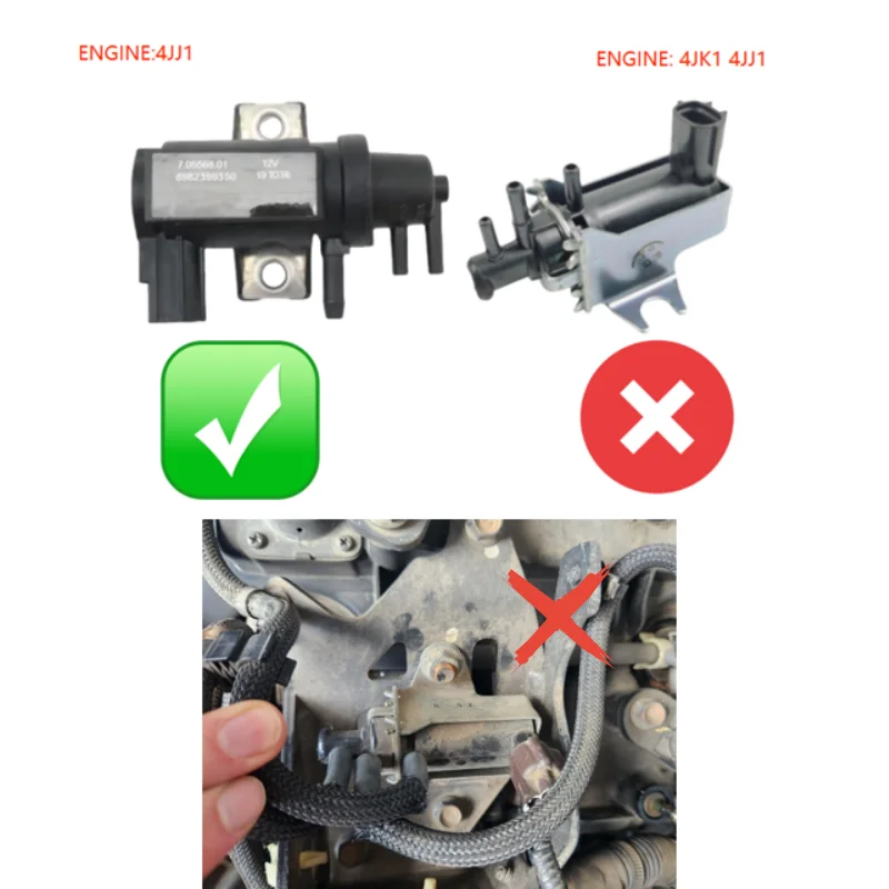 Do ISUZU DMAX MUX Turbo EGR Zawór elektromagnetyczny podciśnienia 8982399350 — zdjęcie 3