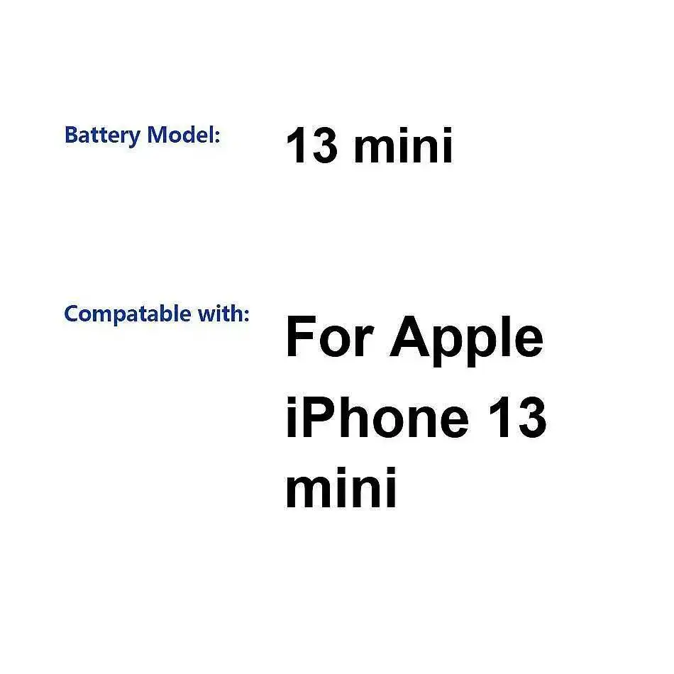 

Аккумулятор мобильного телефона для Apple Iphone 13 Mini 2406 мАч с быстрой зарядкой